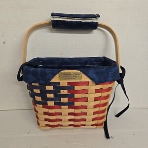Longaberger 20th Century‎ 1st Edition Americana Flag Basket Combo, Plastic Liner